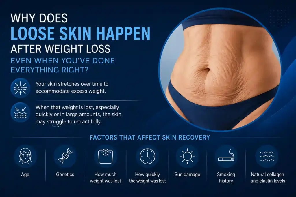 Why Does Loose Skin Happen After Weight Loss Even When You’ve Done Everything Right Suffolk?